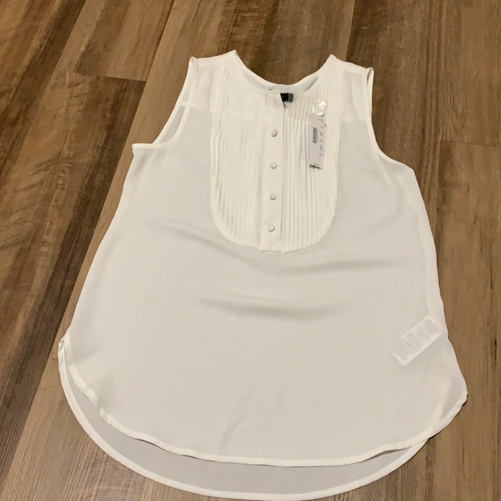 White J Crew Blouse with Buttons on Front